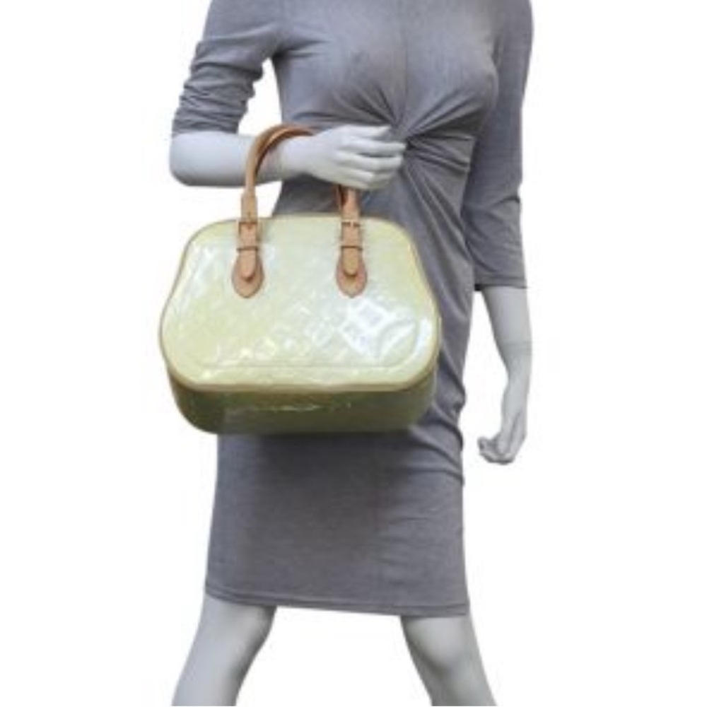 Louis Vuitton Vintage Yellow Vernice Summit Bag Used but good condition. - Picture 11 of 16